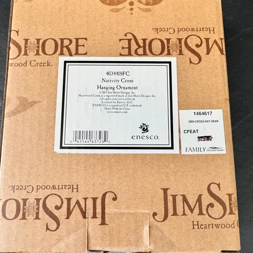 Jim Shore Multicolor Nativity Three Kings Cross Ornament